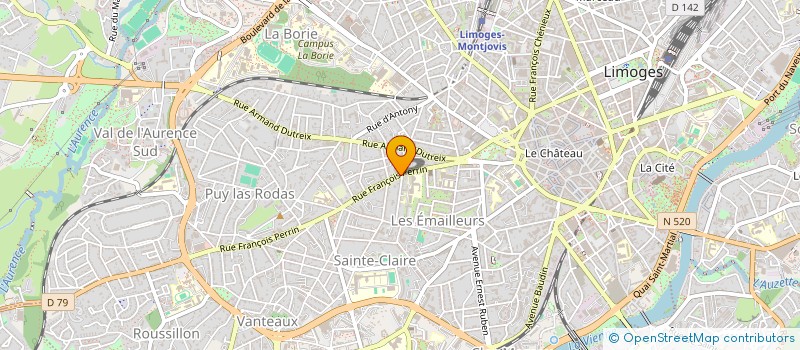 localisation de l'entreprise SCI DU 57 RUE FRANCOIS PERRIN à LIMOGES