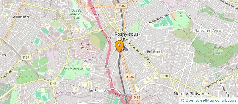 localisation de l'entreprise SCI DU 58 AV DE LA REPUBLIQUE A ROSNY à ROSNY-SOUS-BOIS