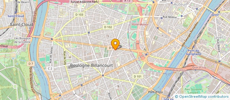 localisation de l'entreprise SCI DU 58 AVENUE DU GENERAL LECLERC à BOULOGNE-BILLANCOURT