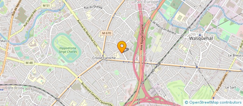 localisation de l'entreprise SCI DU 58 AVENUE GUYNEMER II à MARCQ-EN-BARŒUL