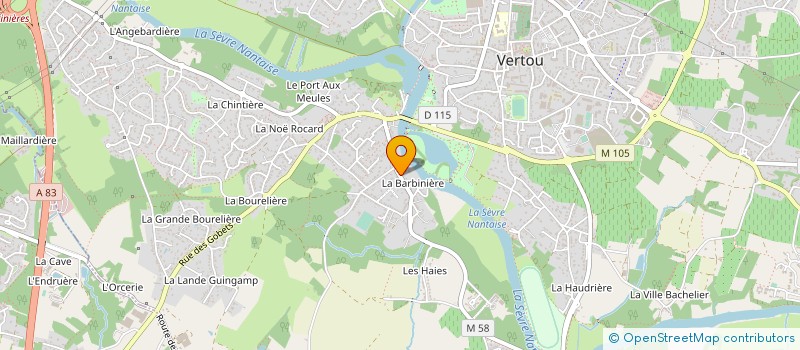 localisation de l'entreprise SCI DU 58 BD MEUSNIER DE QUERLON  VERTOU