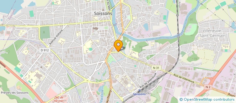 localisation de l'entreprise SCI DU 5BIS à SOISSONS