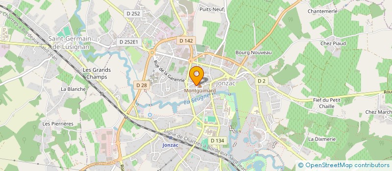 localisation de l'entreprise SCI DU 6 PLACE DE L EGLISE  JONZAC