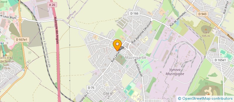 localisation de l'entreprise SCI DU 6 RUE LOUIS THOMAS  MAZINGARBE