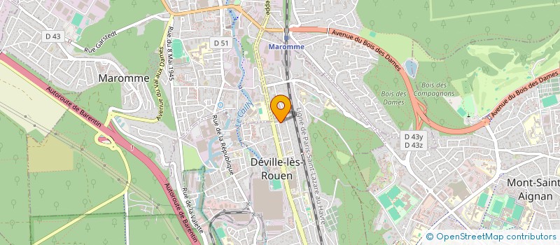 localisation de l'entreprise SCI DU 6 RUE ROGER SCHLAICH  DEVILLE-LES-ROUEN