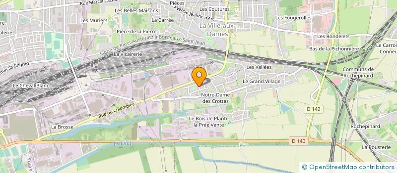 localisation de l'entreprise SCI DU 6 RUE SIMONE SIGNORET  LA VILLE-AUX-DAMES