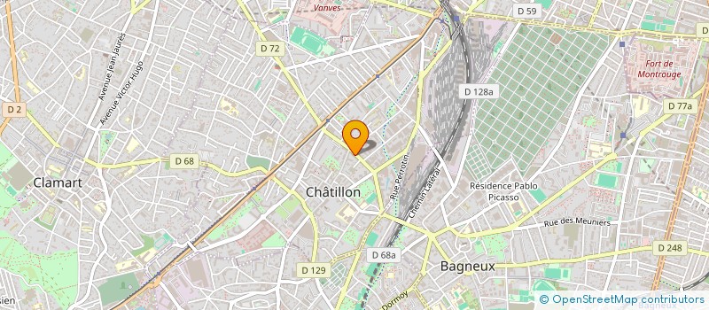 localisation de l'entreprise SCI DU 60 BD DESGRANGES à CHATILLON