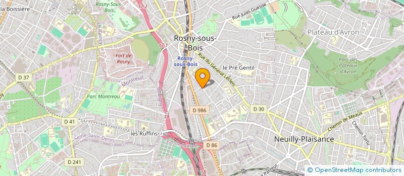 localisation de l'entreprise SCI DU 60 RUE VICTOR HUGO à ROSNY-SOUS-BOIS