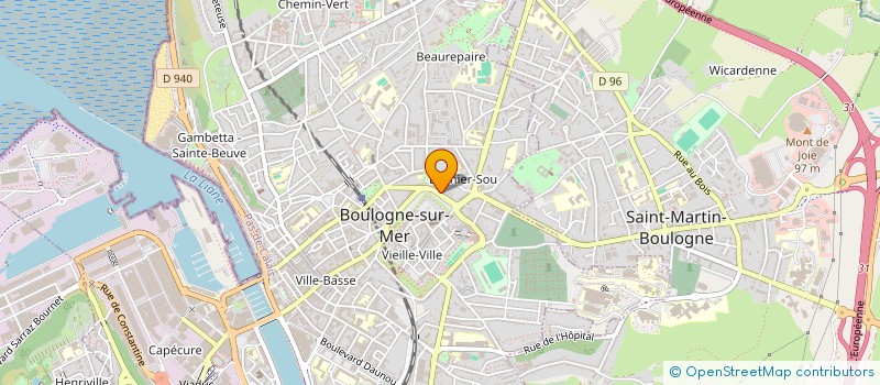 localisation de l'entreprise SCI DU 61-63 ROUTE DE CALAIS à BOULOGNE-SUR-MER
