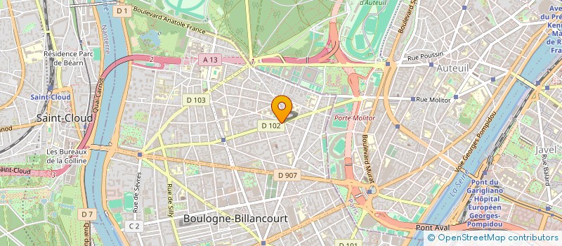 localisation de l'entreprise SCI DU 61 R DU CHATEAU à BOULOGNE-BILLANCOURT