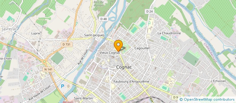 localisation de l'entreprise SCI DU 62 BD DENFERT ROCHEREAU à COGNAC