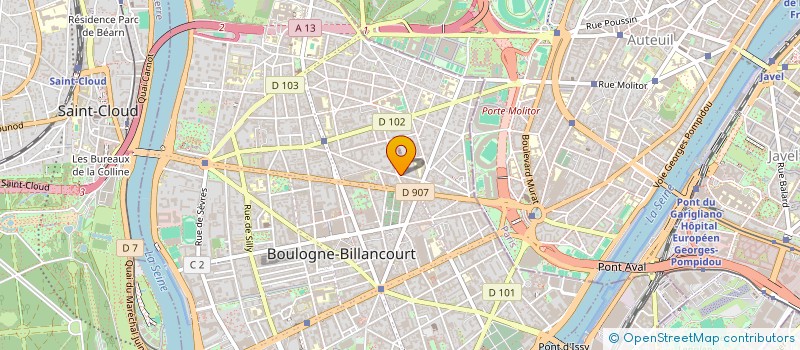localisation de l'entreprise SCI DU 62 RUE JEAN JAURES à BOULOGNE-BILLANCOURT