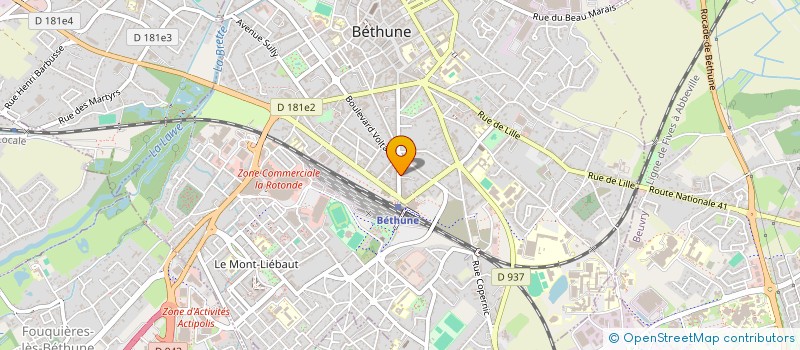 localisation de l'entreprise SCI DU 627 BOULEVARD POINCARE  BETHUNE