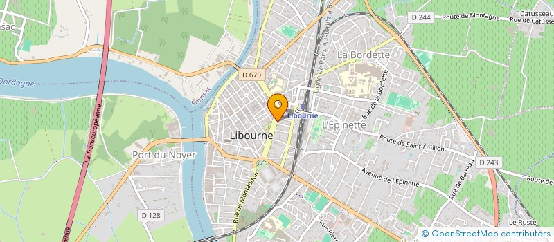 localisation de l'entreprise SCI DU 63 COURS PASTEUR  LIBOURNE