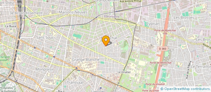 localisation de l'entreprise SCI DU 64 B R PAUL VAILLANT COUTURIER  LYON