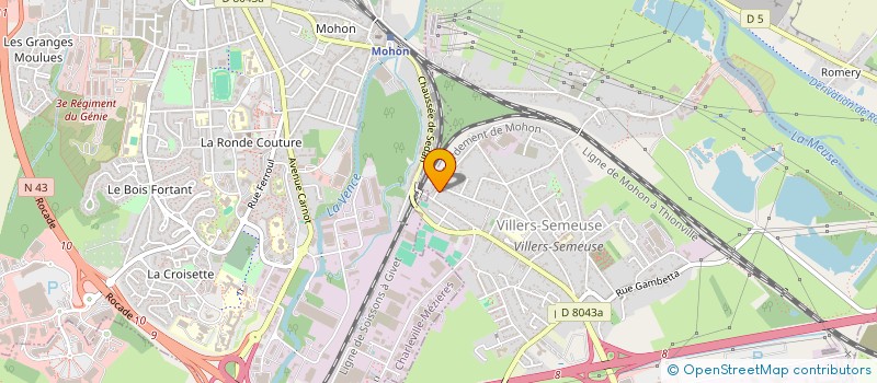 localisation de l'entreprise SCI DU 64 RUE JULES LOBET  VILLERS-SEMEUSE