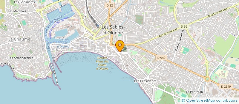 localisation de l'entreprise SCI DU 64 RUE NATIONALE - NAT 64 à LES SABLES D'OLONNE