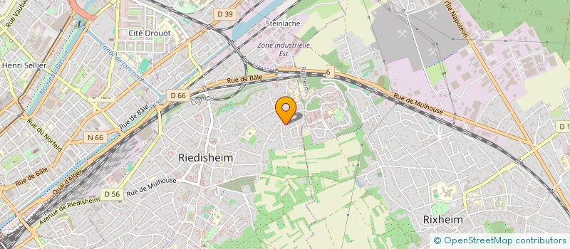 localisation de l'entreprise SCI DU 65 RUE DE MULHOUSE  RIEDISHEIM