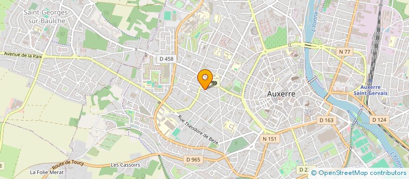 localisation de l'entreprise SCI DU 65 RUE THEODORE DE BEZE à AUXERRE