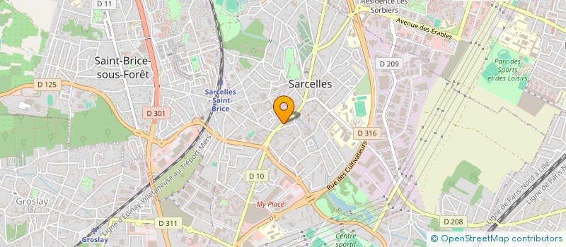 localisation de l'entreprise SCI DU 66 BIS RUE PIERRE BROSSOLETTE à SARCELLES
