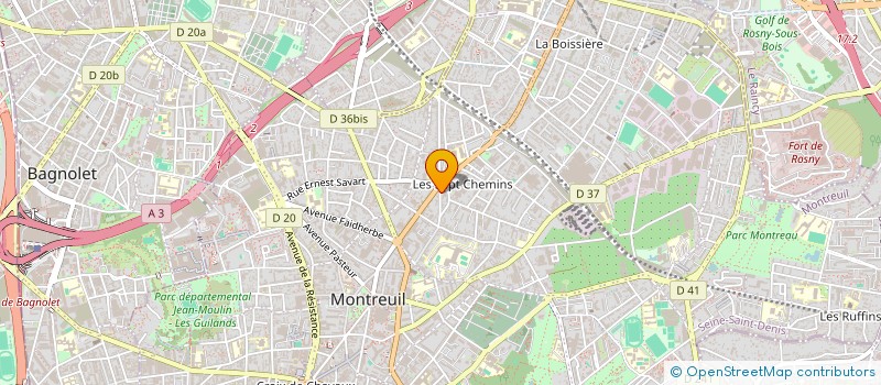localisation de l'entreprise SCI DU 66 RUE DE ROMAINVILLE à MONTREUIL