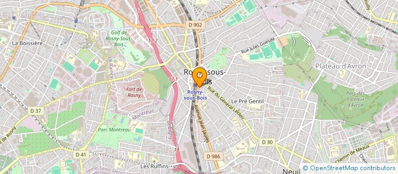 localisation de l'entreprise SCI DU 7 AVENUE JEAN JAURES à ROSNY-SOUS-BOIS