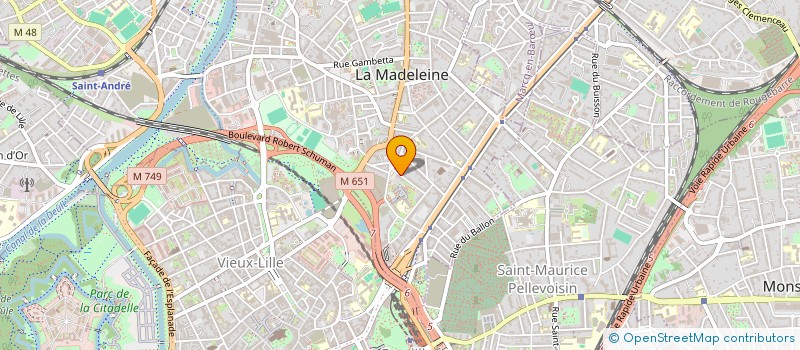 localisation de l'entreprise SCI DU 7 PLACE AUX BLEUETS  LA MADELEINE