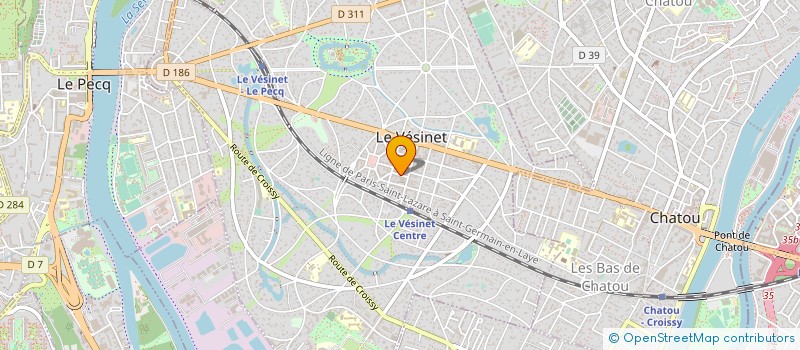 localisation de l'entreprise SCI DU 7 PLACE DE L'EGLISE  LE VESINET