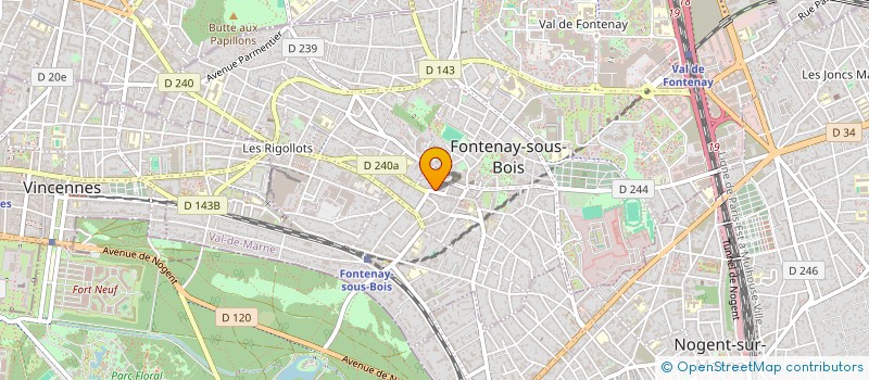 localisation de l'entreprise SCI DU 7 PLACE PINEL à FONTENAY-SOUS-BOIS