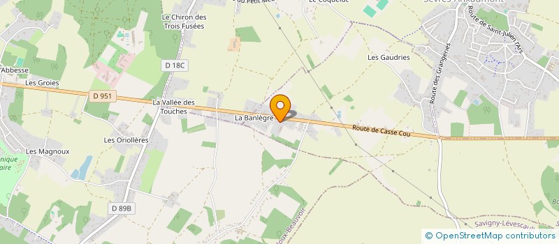 localisation de l'entreprise SCI DU 7 RUE DE LA BANLEGRE  SAINT-JULIEN-L'ARS