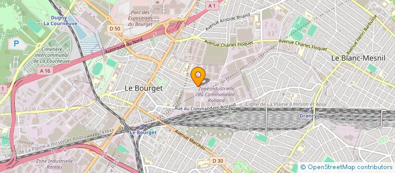 localisation de l'entreprise SCI DU 70 RUE ALBERT THOMAS à LE BOURGET