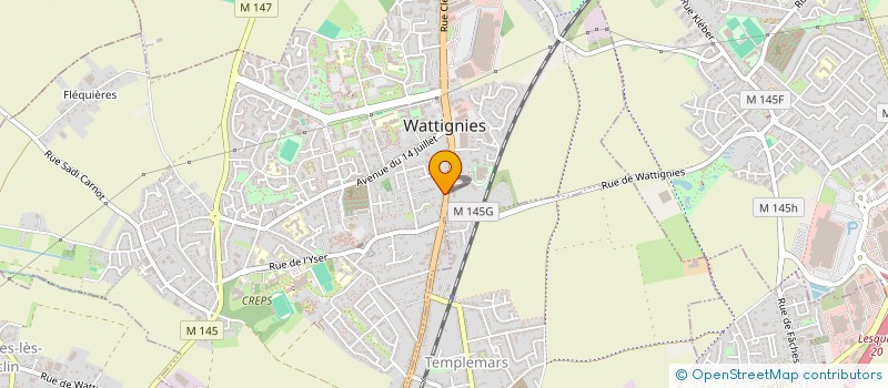 localisation de l'entreprise SCI DU 70 RUE DU GENERAL DE GAULLE  WATTIGNIES