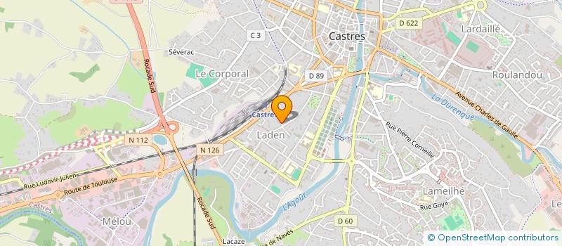 localisation de l'entreprise SCI DU 72 76 RUE DE LADEN  CASTRES