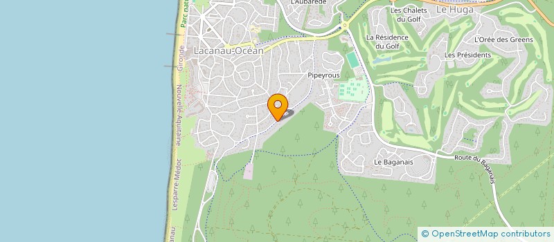 localisation de l'entreprise SCI DU 72 RUE MARIE CURIE  LACANAU