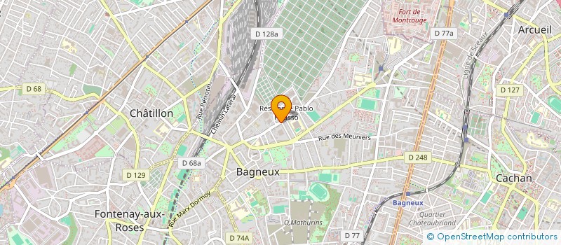 localisation de l'entreprise SCI DU 73 75 AV HENRI RAVERA  BAGNEUX