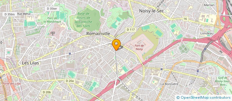 localisation de l'entreprise SCI DU 73-77 RUE DE PARIS A ROMAINVILLE à ROMAINVILLE