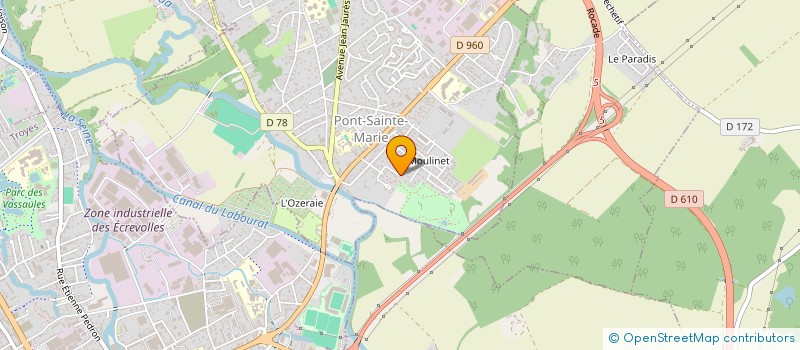 localisation de l'entreprise SCI DU 73 AV DU 1ER MAI A TROYES  PONT SAINTE MARIE