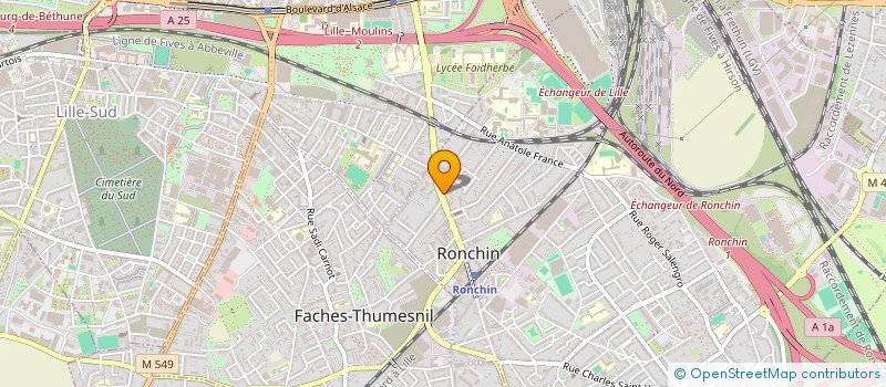 localisation de l'entreprise SCI DU 742 AV JEAN JAURES  RONCHIN