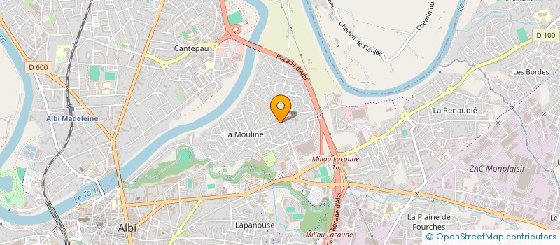 localisation de l'entreprise SCI DU 76 RUE DE LA MOULINE à ALBI