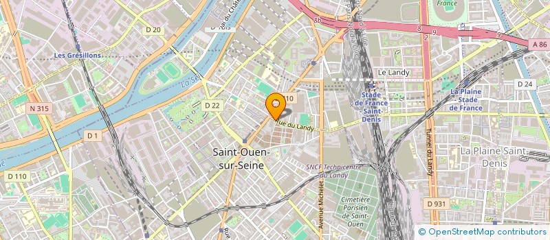 localisation de l'entreprise SCI DU 76 RUE DU LANDY à SAINT-OUEN-SUR-SEINE
