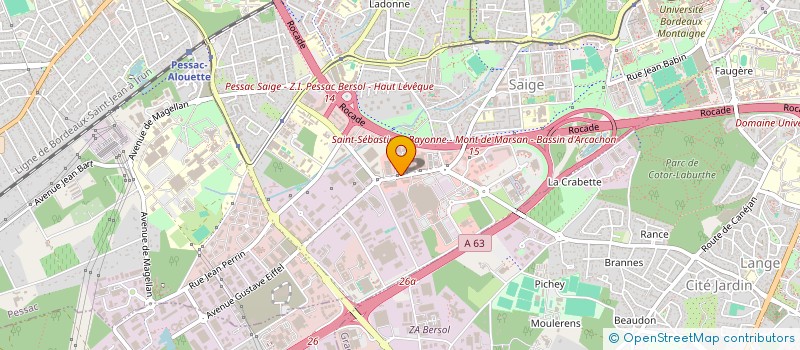 localisation de l'entreprise SCI DU 8 R GUSTAVE EIFFEL  PESSAC