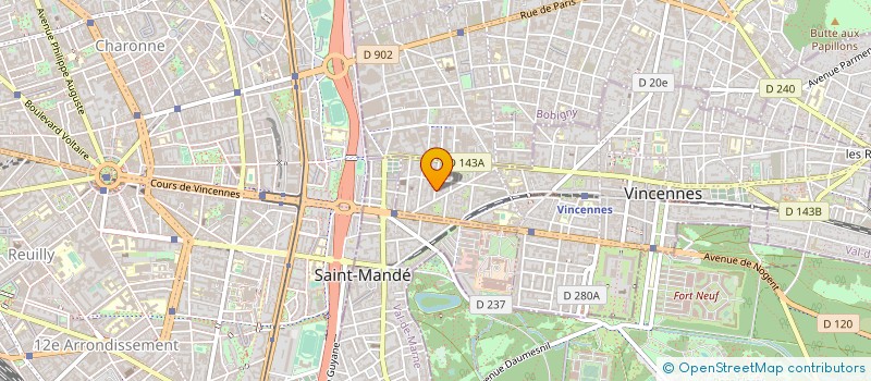 localisation de l'entreprise SCI DU 8 RUE GEORGES HUCHON à VINCENNES