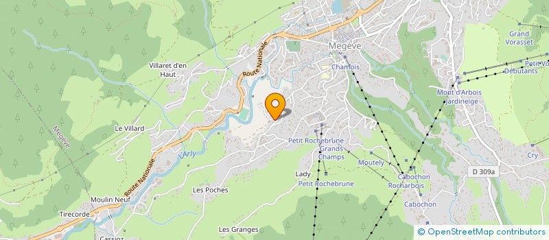 localisation de l'entreprise SCI DU 808 DU CRET DU MIDI  MEGEVE