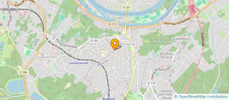 localisation de l'entreprise SCI DU 86 RUE D'ANGIVILLER  LOUVECIENNES