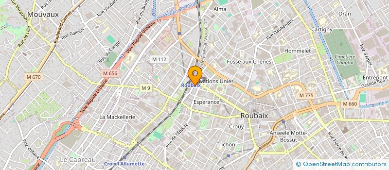 localisation de l'entreprise SCI DU 87 LEPLAT  ROUBAIX