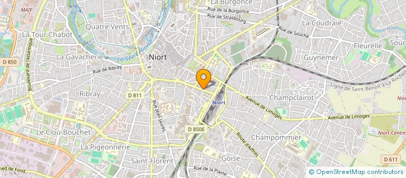 localisation de l'entreprise SCI DU 87 RUE DE LA GARE à NIORT