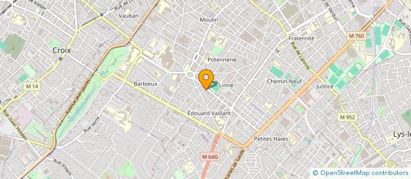 localisation de l'entreprise SCI DU 88.1 BD DE FOURMIES  ROUBAIX