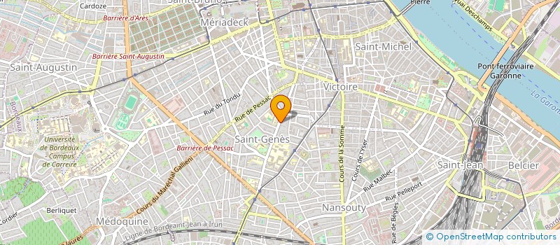 localisation de l'entreprise SCI DU 88 SAINT GENES  BORDEAUX