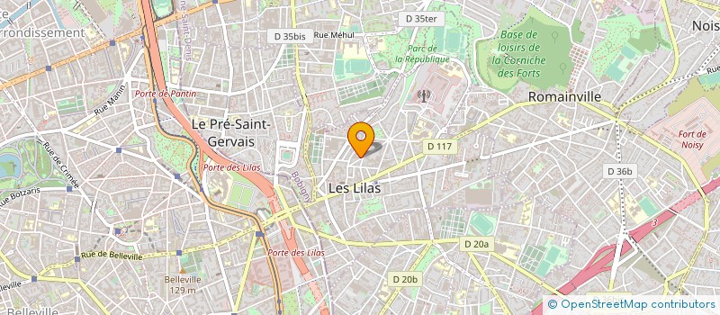 localisation de l'entreprise SCI DU 9 CHEMIN DES GLIRETTES  LES LILAS