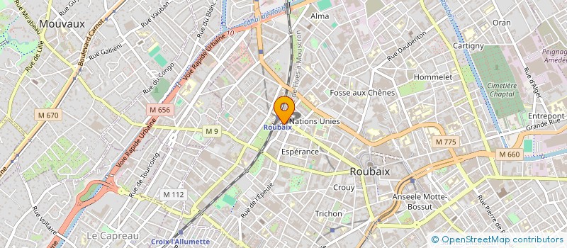 localisation de l'entreprise SCI DU 9 PLACE DE LA GARE  ROUBAIX